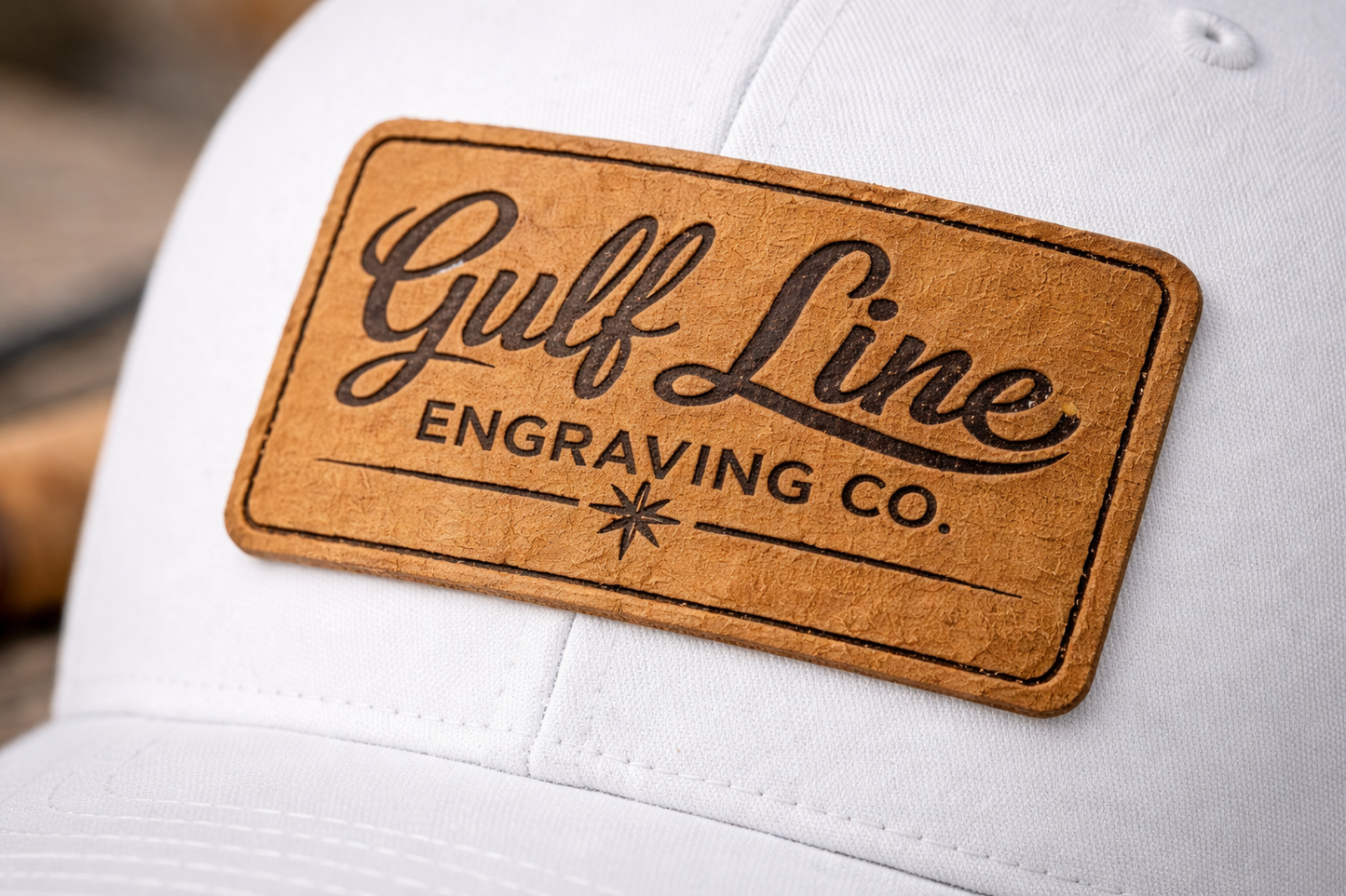 Laser Engraved Leather Patch Hat – Richardson 112