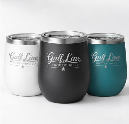 Laser Engraved 16oz Stainless Steel Wine Tumbler