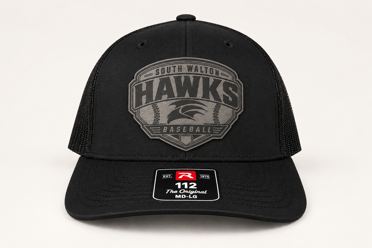 South Walton Hawks Baseball Leather Patch Hats - Richardson