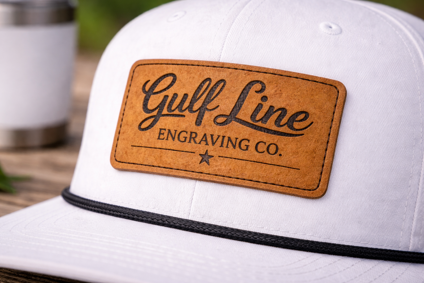 Laser Engraved Leather Patch Hat – Richardson 256