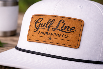 Laser Engraved Leather Patch Hat – Richardson 256