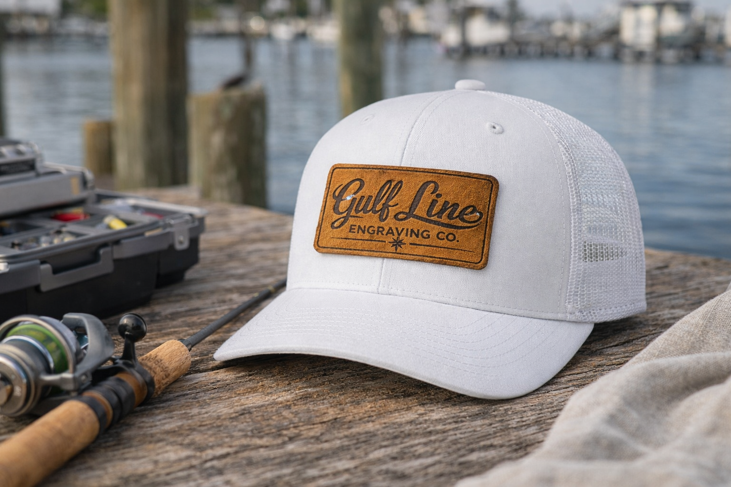 Laser Engraved Leather Patch Hat – Richardson 112