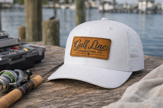 Laser Engraved Leather Patch Hat – Richardson 112