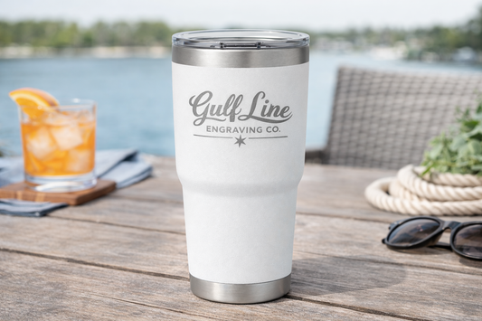 30oz Laser Engraved Stainless Steel Tumbler – Custom Engraving