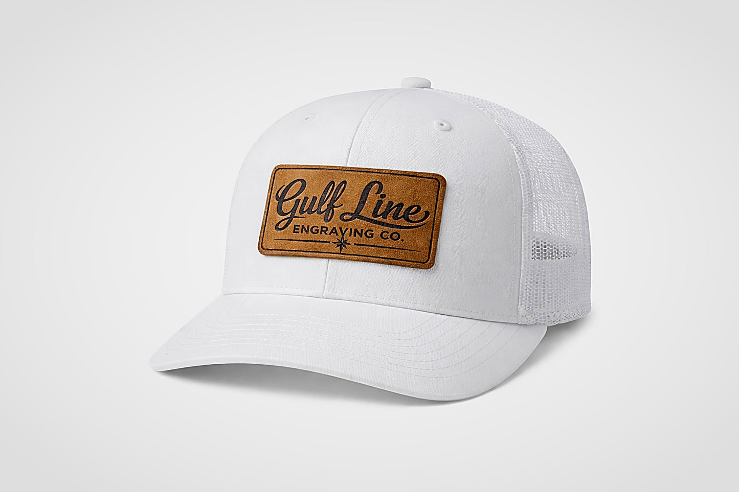 Laser Engraved Leather Patch Hat – Richardson 112